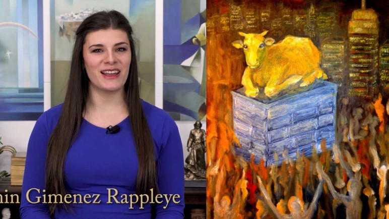 Screenshot of Jasmin Gimenez Rappleye in a Book of Mormon Central video on The Golden Calf as a Repeat of the Fall.